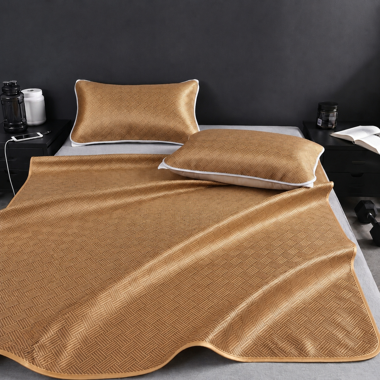 SleepStrong Cooling Sheets Golden Brown