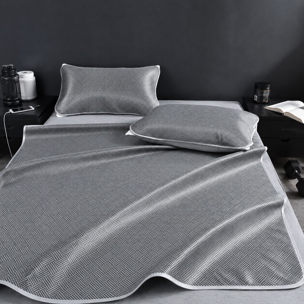 SleepStrong Cooling Sheets Cool Gray