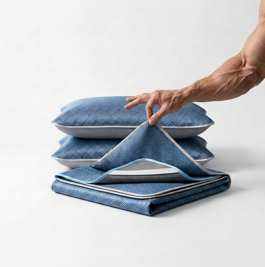 SleepStrong Cooling Sheets — Deep Blue